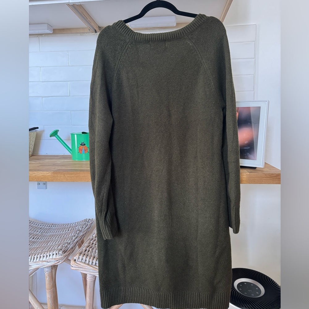 NWT Old Navy Mini Sweater Dress Olive Green Medium - Picture 3 of 4